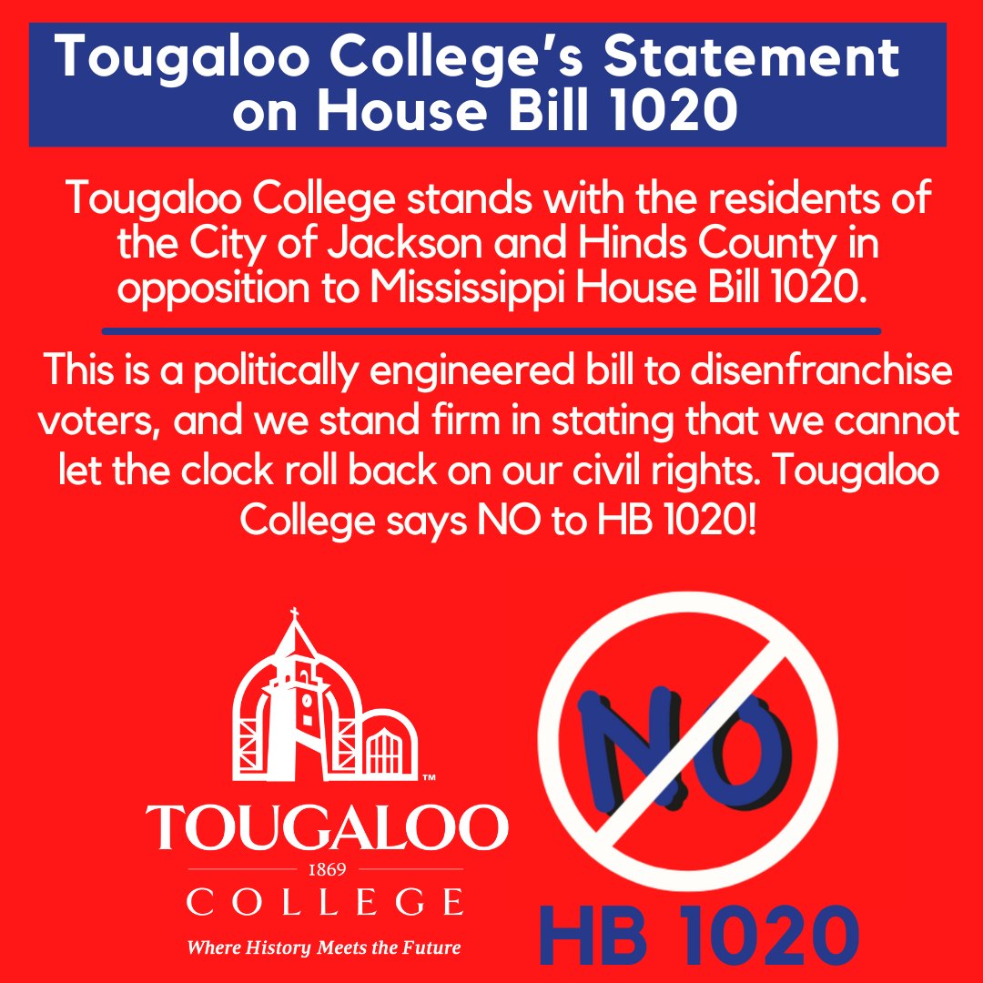 Tougaloo College’s Statement on House Bill 1020 Tougaloo College